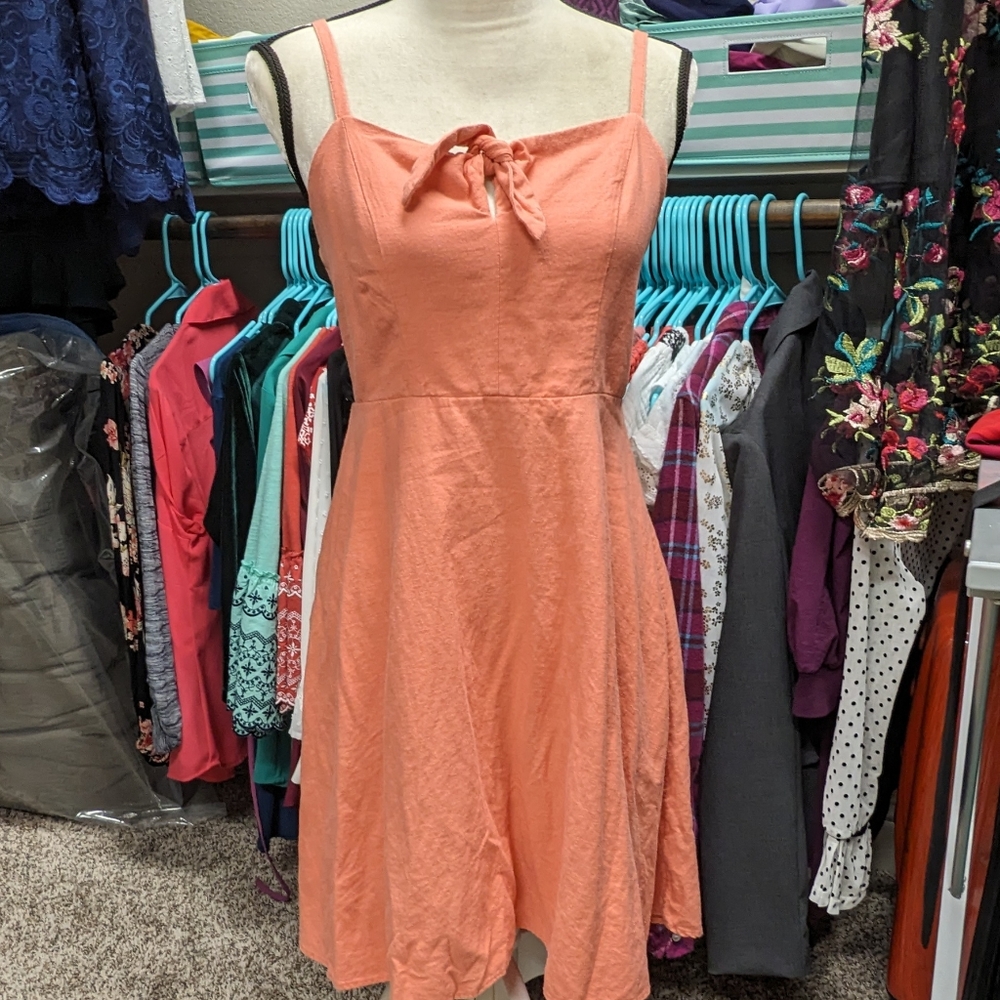 Old Navy Cami Shirred Dress Coral Size M